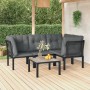 5-piece garden furniture set in black and gray synthetic rattan by vidaXL, Garden sets - Ref: Foro24-3187752, Price: 257,14 €...