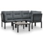 5-piece garden furniture set in black and gray synthetic rattan by vidaXL, Garden sets - Ref: Foro24-3187752, Price: 257,14 €...