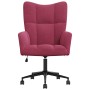 Sillón de relax de terciopelo rojo vino tinto