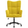 Sillón de relax de terciopelo amarillo mostaza