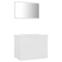 Badmöbel-Set aus weißem Holzwerkstoff von vidaXL, Badezimmermöbel - Ref: Foro24-3071585, Preis: 154,96 €, Rabatt: %
