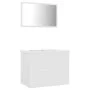 Set of white engineered wood bathroom furniture by vidaXL, Bathroom furniture - Ref: Foro24-3071585, Price: 153,90 €, Discoun...