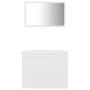 Set of white engineered wood bathroom furniture by vidaXL, Bathroom furniture - Ref: Foro24-3071585, Price: 153,90 €, Discoun...