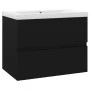 Mueble con lavabo madera de ingeniería negro by vidaXL, bathroom vanities - Ref: Foro24-3071541, Price: 153,31 €, Discount: %