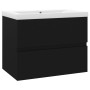 Mueble con lavabo madera de ingeniería negro by vidaXL, bathroom vanities - Ref: Foro24-3071541, Price: 154,15 €, Discount: %