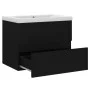 Mueble con lavabo madera de ingeniería negro by vidaXL, bathroom vanities - Ref: Foro24-3071541, Price: 153,31 €, Discount: %