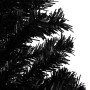 Árbol de Navidad preiluminado con luces y bolas negro 240 cm