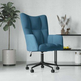 Sillón de relax de terciopelo azul Sillón de relax de terciopelo azul