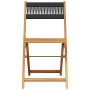 Juego de bistro de 3 piezas polipropileno y madera maciza negro