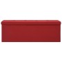 Banco de almacenamiento plegable lino sintético rojo vino tinto by vidaXL, Benches for halls and storage - Ref: Foro24-338796...