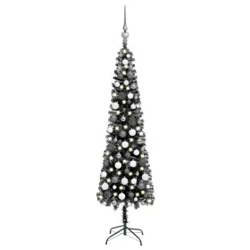 Slim Christmas tree with LEDs and balls black 150 cm by vidaXL, Christmas trees - Ref: Foro24-3078112, Price: 45,38 €, Discou...