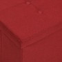 Banco de almacenamiento plegable lino sintético rojo vino tinto by vidaXL, Benches for halls and storage - Ref: Foro24-338796...