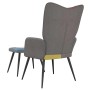 Silla de relax con taburete tela patchwork