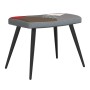 Silla de relax con taburete tela patchwork