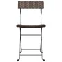 Klappbare Cafeteria-Stühle, 4 Stück, Stahl und braunes synthetisches Rattan von vidaXL, Gartenstühle - Ref: Foro24-3152115, P...