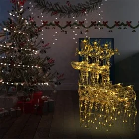 Acrylic Christmas reindeer ornament 3 units 60x16x100 cm by vidaXL, Christmas lights - Ref: Foro24-3154370, Price: 303,53 €, ...