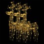 Adorno de reno de Navidad acrílico 3 unidades 60x16x100 cm de vidaXL, Luces de Navidad - Ref: Foro24-3154370, Precio: 307,33 ...
