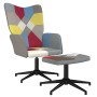 Silla de relax con taburete tela patchwork