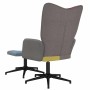 Silla de relax con taburete tela patchwork