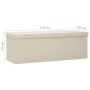 Cream White Faux Linen Folding Storage Bench by vidaXL, Benches for halls and storage - Ref: Foro24-338792, Price: 61,46 €, D...