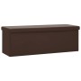 Folding brown PVC storage bench by vidaXL, Benches for halls and storage - Ref: Foro24-338798, Price: 60,69 €, Discount: %