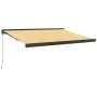 Einziehbares Markisendach aus Aluminium und weißem und gelbem Stoff, 3x2,5 m. von vidaXL, Markisen - Ref: Foro24-3154556, Pre...