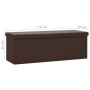 Folding brown PVC storage bench by vidaXL, Benches for halls and storage - Ref: Foro24-338798, Price: 60,69 €, Discount: %