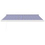 Einziehbares Aluminium-Sonnensegel mit blau-weißem Stoff, 3x2,5 m. von vidaXL, Markisen - Ref: Foro24-3154571, Preis: 576,17 ...