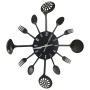 Wanduhr Design Löffel und Gabel schwarz 40 cm Aluminium von vidaXL, Wanduhren - Ref: Foro24-325163, Preis: 31,33 €, Rabatt: %