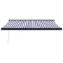 Einziehbare Markise aus Aluminium und blau-weißem Stoff, 3,5 x 2,5 m von vidaXL, Markisen - Ref: Foro24-3154597, Preis: 603,8...