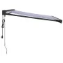 Einziehbare Markise aus Aluminium und blau-weißem Stoff, 3,5 x 2,5 m von vidaXL, Markisen - Ref: Foro24-3154597, Preis: 603,8...