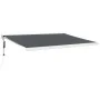 Retractable aluminum awning with anthracite gray fabric, 4.5x3 m by vidaXL, Awnings - Ref: Foro24-3154589, Price: 731,94 €, D...