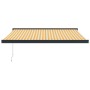Einziehbare Markise aus Aluminium und gelb-weißem Stoff, 3,5 x 2,5 m von vidaXL, Markisen - Ref: Foro24-3154607, Preis: 545,5...