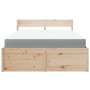 Cama con cajones y colchón madera maciza de pino 120x190 cm