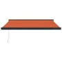 Toldo retráctil aluminio y tela naranja y marrón 3,5x2,5 m de vidaXL, Toldos - Ref: Foro24-3154617, Precio: 617,93 €, Descuen...