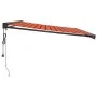 Toldo retráctil aluminio y tela naranja y marrón 4x3 m de vidaXL, Toldos - Ref: Foro24-3154618, Precio: 728,67 €, Descuento: %