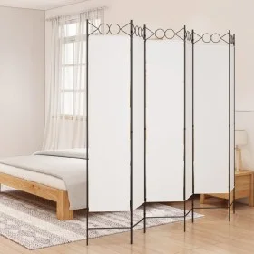 Divider screen with 6 white fabric panels 240x200 cm by vidaXL, Room dividers - Ref: Foro24-350158, Price: 60,88 €, Discount: %