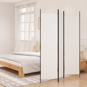 Biombo divisor de 3 paneles de tela blanco 150x200 cm de vidaXL, Divisores de ambientes - Ref: Foro24-350178, Precio: 30,70 €...