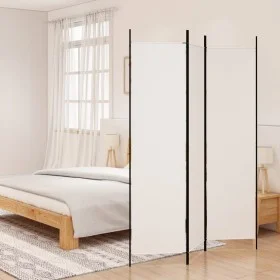 Divider screen with 3 white fabric panels 150x200 cm by vidaXL, Room dividers - Ref: Foro24-350178, Price: 33,57 €, Discount: %