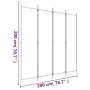 Trennwand mit 4 weißen Stoffbahnen 200x200 cm von vidaXL, Raumteiler - Ref: Foro24-350182, Preis: 40,17 €, Rabatt: %