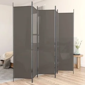 Divider screen with 5 anthracite gray fabric panels 250x220 cm by vidaXL, Room dividers - Ref: Foro24-350204, Price: 42,22 €,...
