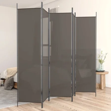Divider screen with 5 anthracite gray fabric panels 250x220 cm by vidaXL, Room dividers - Ref: Foro24-350204, Price: 42,22 €,...