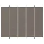 Divider screen with 5 anthracite gray fabric panels 250x220 cm by vidaXL, Room dividers - Ref: Foro24-350204, Price: 42,22 €,...