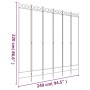 6-panel white fabric room divider screen 240x220 cm by vidaXL, Room dividers - Ref: Foro24-350174, Price: 65,78 €, Discount: %