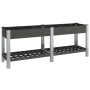 Garden flowerbed with gray WPC shelf 200x50x75 cm by vidaXL, Pots and planters - Ref: Foro24-362573, Price: 239,45 €, Discoun...