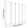 Divider screen with 5 white fabric panels 250x220 cm by vidaXL, Room dividers - Ref: Foro24-350202, Price: 47,78 €, Discount: %