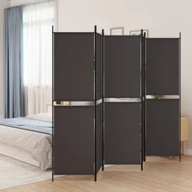 Divider screen with 5 brown fabric panels 250x200 cm by vidaXL, Room dividers - Ref: Foro24-350235, Price: 58,04 €, Discount: %