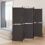 Biombo divisor de 5 paneles de tela marrón 250x200 cm de vidaXL, Divisores de ambientes - Ref: Foro24-350235, Precio: 58,04 €...