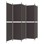 Divider screen with 5 brown fabric panels 250x200 cm by vidaXL, Room dividers - Ref: Foro24-350235, Price: 59,23 €, Discount: %