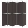 Divider screen with 5 brown fabric panels 250x200 cm by vidaXL, Room dividers - Ref: Foro24-350235, Price: 59,23 €, Discount: %